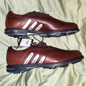 Adidas new Tour metal brown leather golf shoes sz11.5